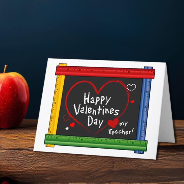 Send your Teacher Valentines' Day Greetings! Holiday Card (Celebrate your Teacher, Happy Valentine's Day!  Love My Teacher!)