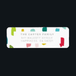 SENDER ADDRESS modern bold bright colourful dabs<br><div class="desc">by kat massard >>> WWW.SIMPLYSWEETPAPERIE.COM <<<</div>
