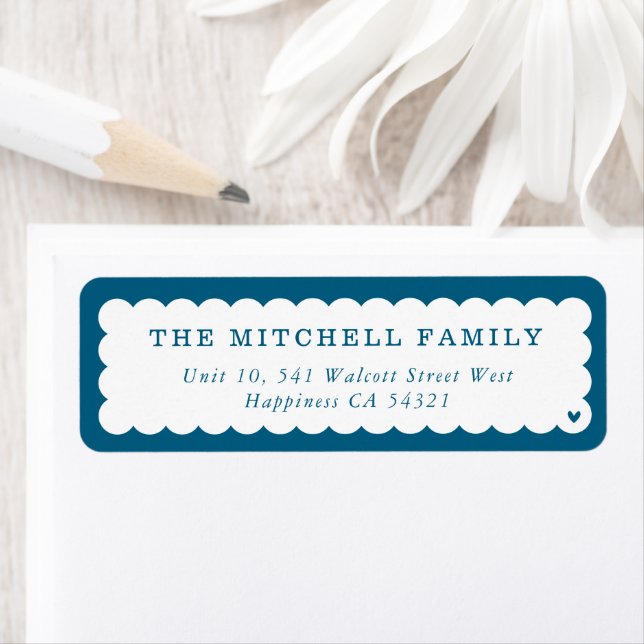 SENDER modern minimal cute scallop dark blue (Insitu)