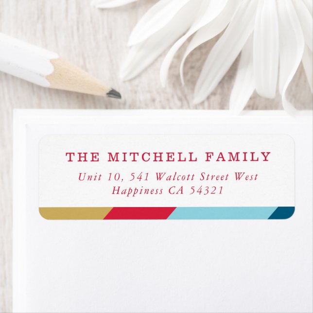 SENDER modern minimal geometric red gold blue (Insitu)