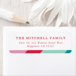 SENDER modern minimal geometric red pink