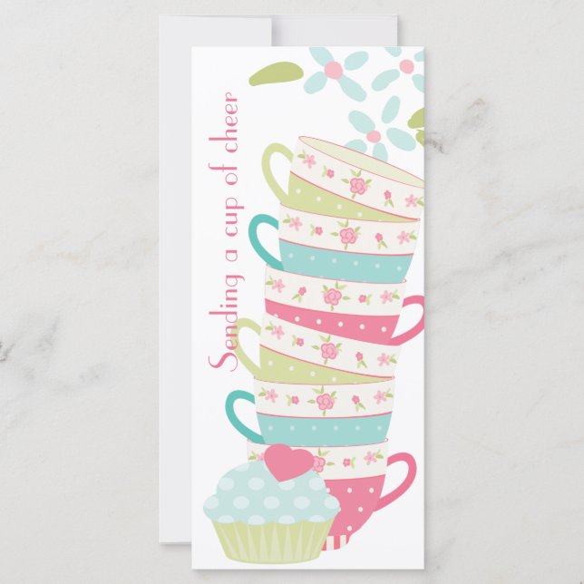Sending a cup of cheer tea cup personalised (Front)