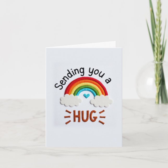 Sending a Hug GET WELL SOON Card (Front)