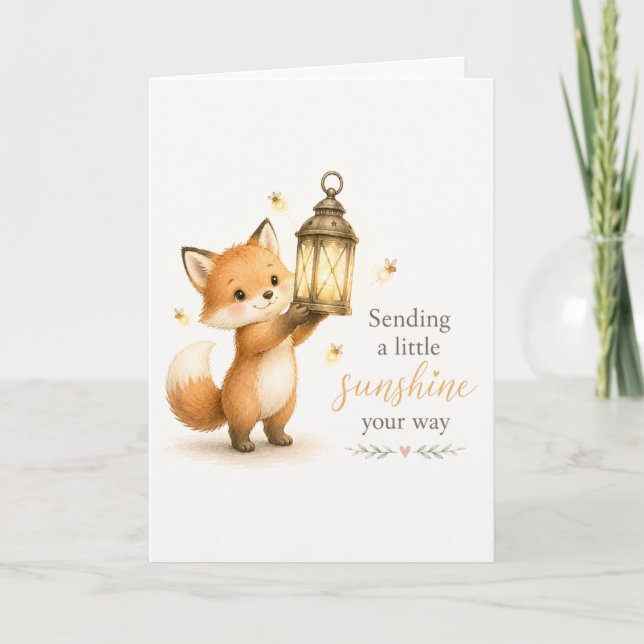 Sending a Little Sunshine Fox Card (Front)