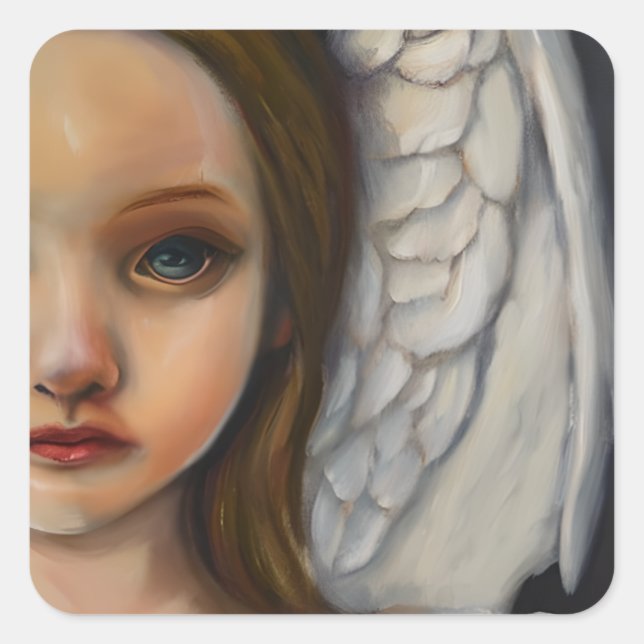 Sending an Angel to Watch Over You Square Sticker (Front)
