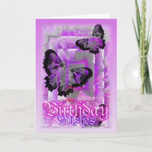 Sending Birthday Wishes Butterflies -blank Card