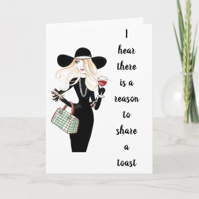 SENDING BIRTHDAY WISHES/SHARING A TOAST CARD (Front)
