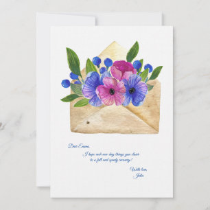 Sending Flowers Get Well Card