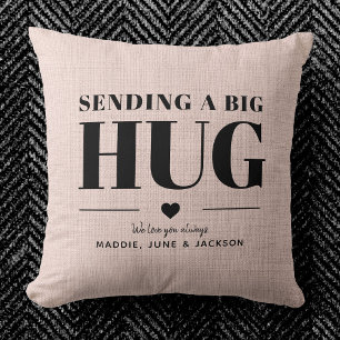 Sending Hug Custom Name Modern Chic Mother's Day T Cushion