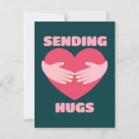 Sending Hugs Heart Illustration with Hands Sticker
