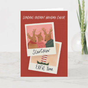 Sending Instant Holiday Cheer Elfie Greeting Card