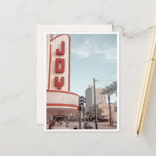 Sending Joy New Orleans Theatre Retro Photo Postcard