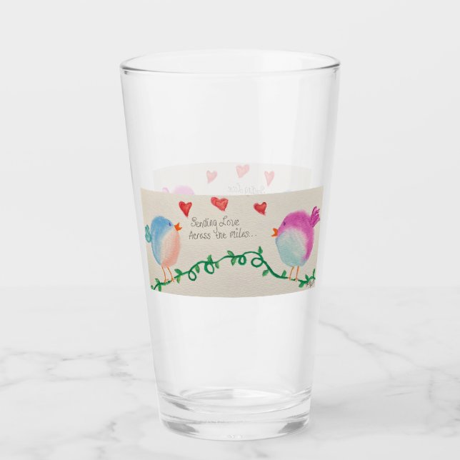 Sending Love Across the Miles Glass (Front)