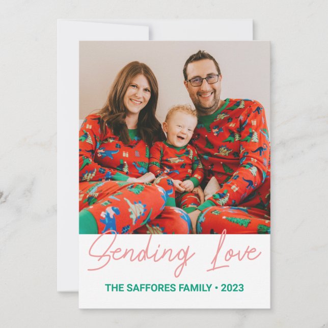 Sending Love It's Fine Christmas Photo Card (Front)