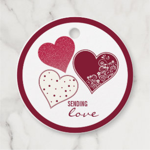 Sending Love, Valentine Favour Tags