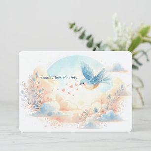 Sending Love Your Way – Personalised Flat Card