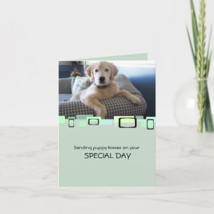 Sending Puppy Kisses On Your Special Day Card