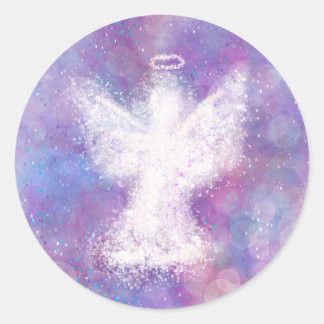 Sending this Angel to Watch Over You  Classic Round Sticker