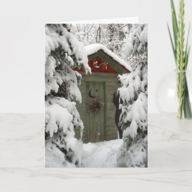 SENDING "WARM" CHRISTMAS WISHES TO U/YOURS HOLIDAY CARD (Front)