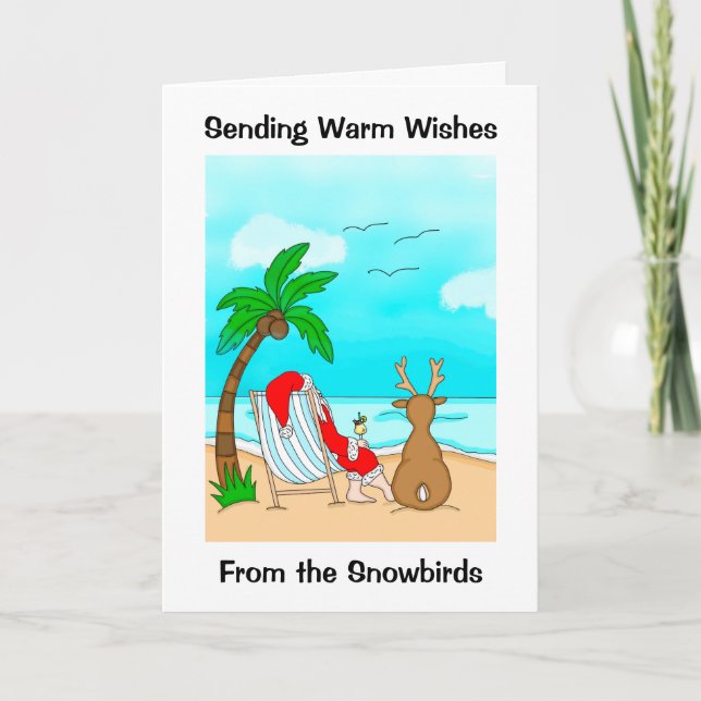 Sending Warm Wishes from the Snowbirds Christmas   Card (Front)