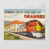 Sending you a Carload of Oranges Vintage Train