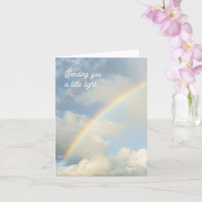 Sending You a Little Light Rainbow Thinking of You Card (Orchid)
