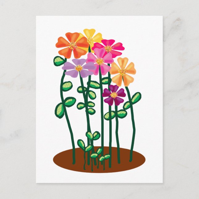 Sending you flowers postcard (Front)