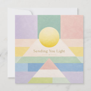 Sending You Light Geometric Pastel Inspiration Card
