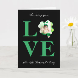 Sending you Love Photo Shamrock St. Patrick's Day Card