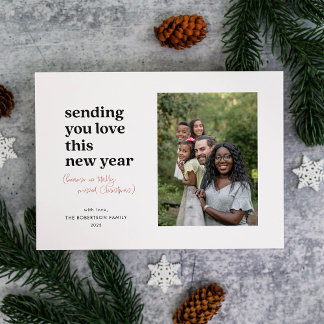 Sending You Love This New Year  Holiday Card