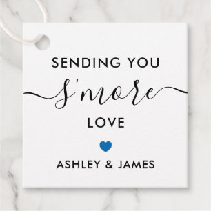 Sending You S'more Love Tag, Wedding Blue Favour Tags