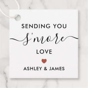 Sending You S'more Love Tag, Wedding Terracotta Favour Tags