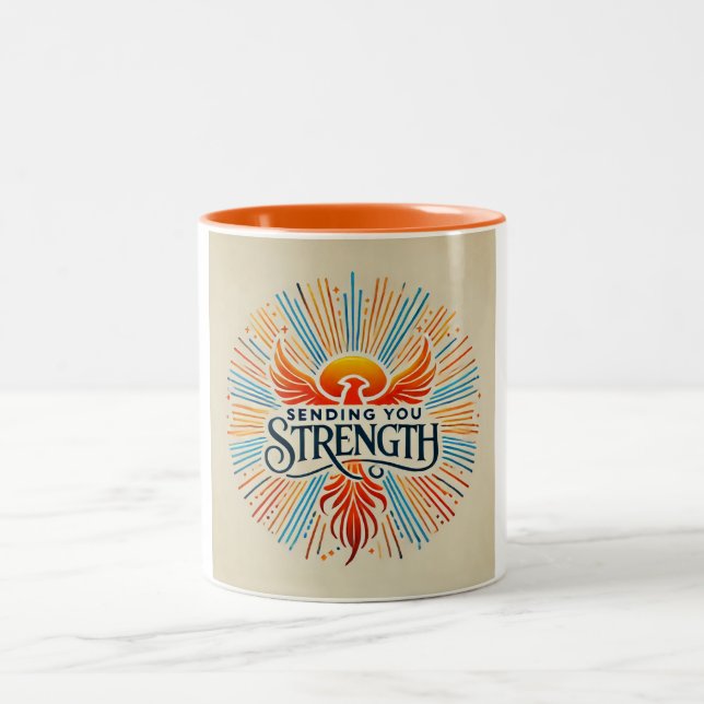 Sending You Strength – Recovery Support Two-Tone Coffee Mug (Center)