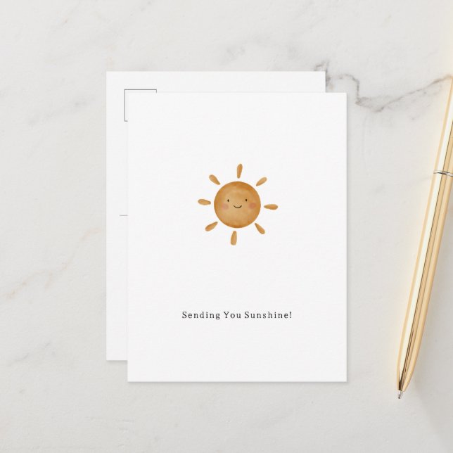 Sending You Sunshine Card (Front/Back In Situ)