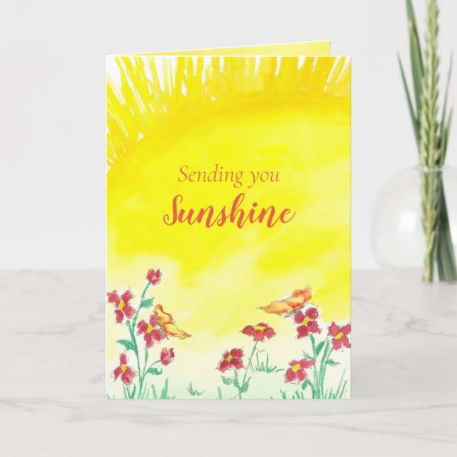 Sending You Sunshine Thinking Of You Love Card (Front)