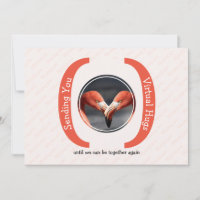 SENDING YOU VIRTUAL HUGS Photo Missing You Card