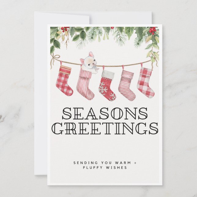 Sending You Warm and Fluffy Greetings Holiday Card (Front)