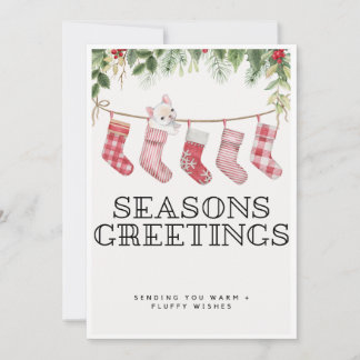 Sending You Warm and Fluffy Greetings Holiday Card