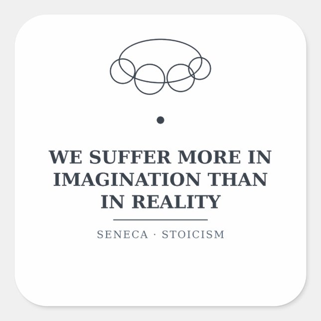 Seneca Imagination Quote — Stoic Sticker (Front)