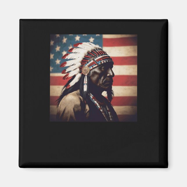 Seneca Indian Chief Sticker3  Magnet (Front)