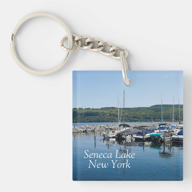 Seneca Lake in New York Key Ring (Front)