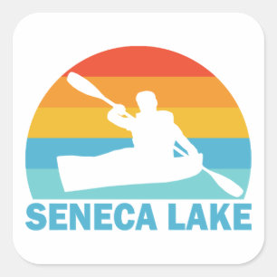 Seneca Lake New York Kayak Square Sticker