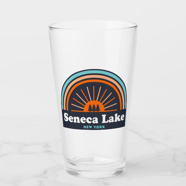 Seneca Lake New York Rainbow Glass (Front)