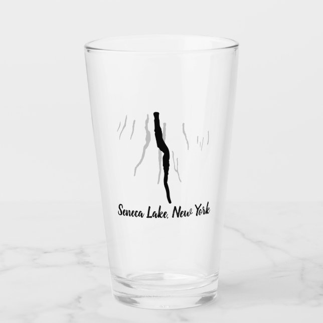 Seneca Lake, NY Beverage Glass (Front)
