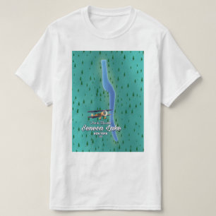 Seneca Lake, NYC lake map T-Shirt