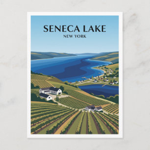 Seneca Lake Wine Country Geneva New York Travel Postcard