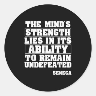 Seneca Motivational Quote Stoic Philosophy Stoicis Classic Round Sticker