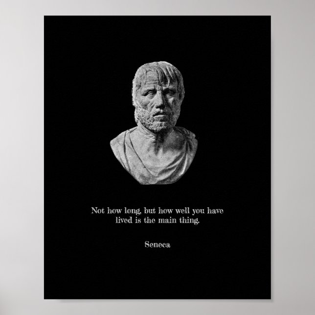 Seneca Poster - Stoic Philosophy  (Front)