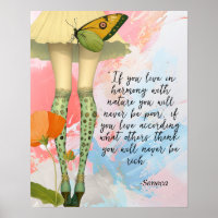 Seneca Quote Whimsical Modern Collage