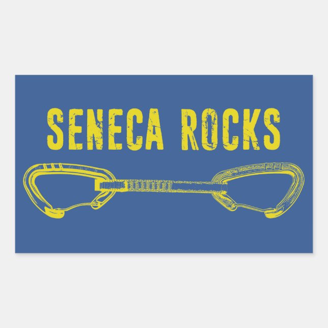 Seneca Rocks Climbing Quickdraw Rectangular Sticker (Front)